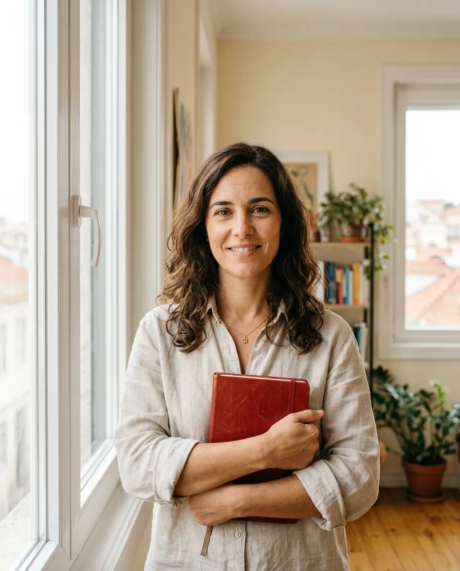 Retrato de Alexandra Cardoso com luz natural